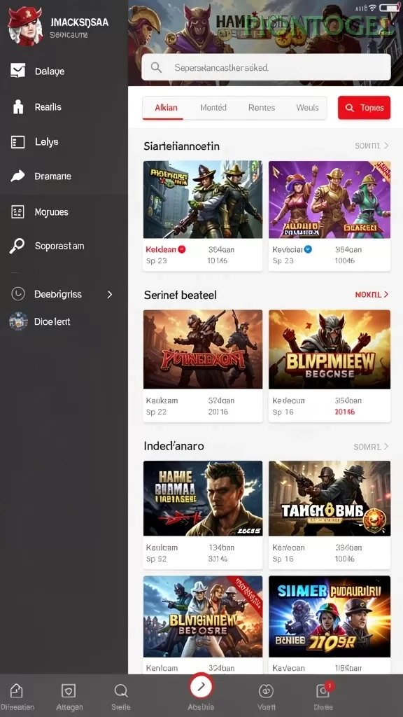 Galeri pratinjau visual piontogel build APK resmi terbaru